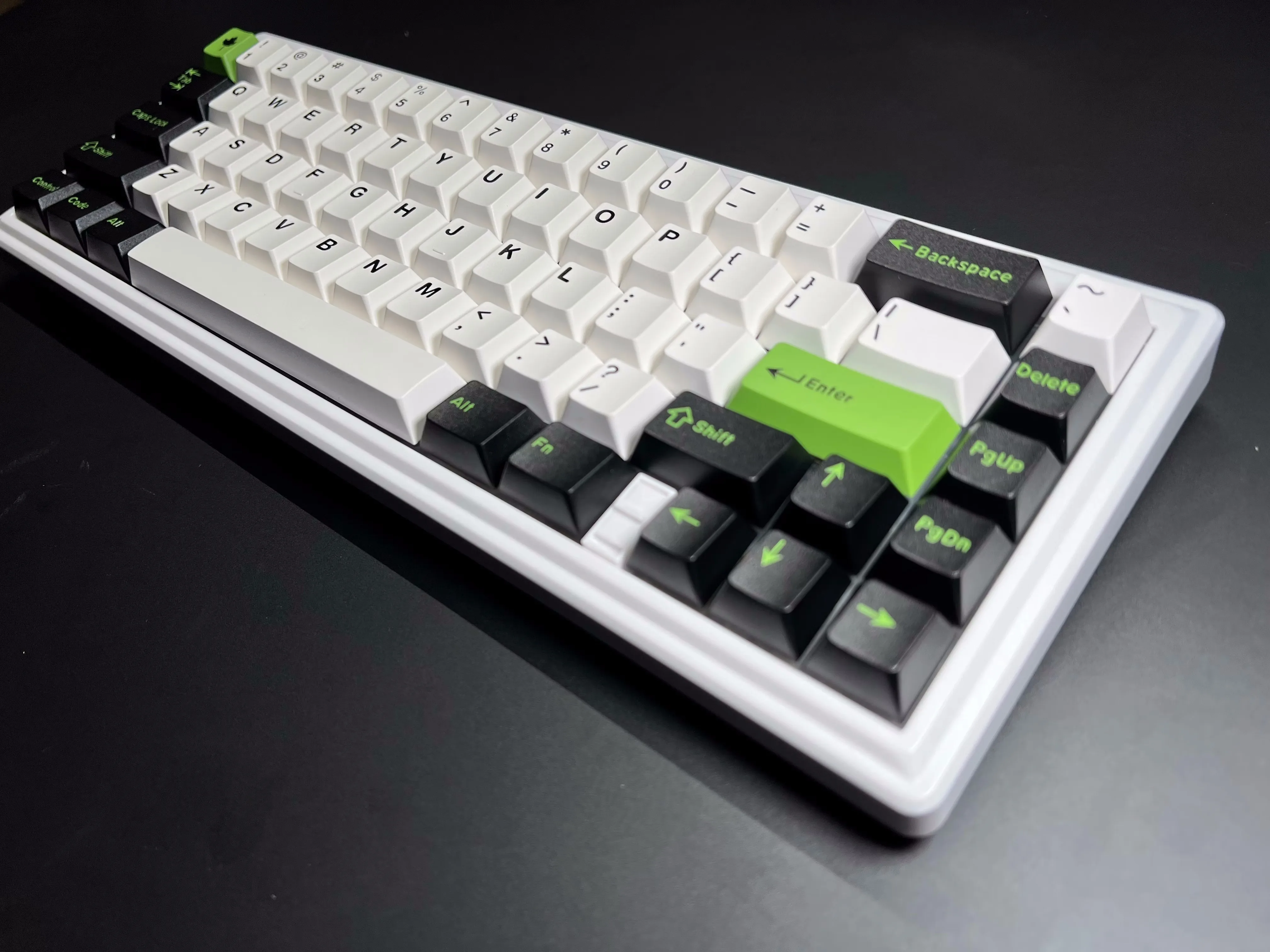 Imagem -03 - Conjunto de Teclas Double Shot Gmk Panda Abs Perfil de Cereja Keycap Preto Branco Verde Alice Hhkb 64 68 75 84 980 172 Teclas