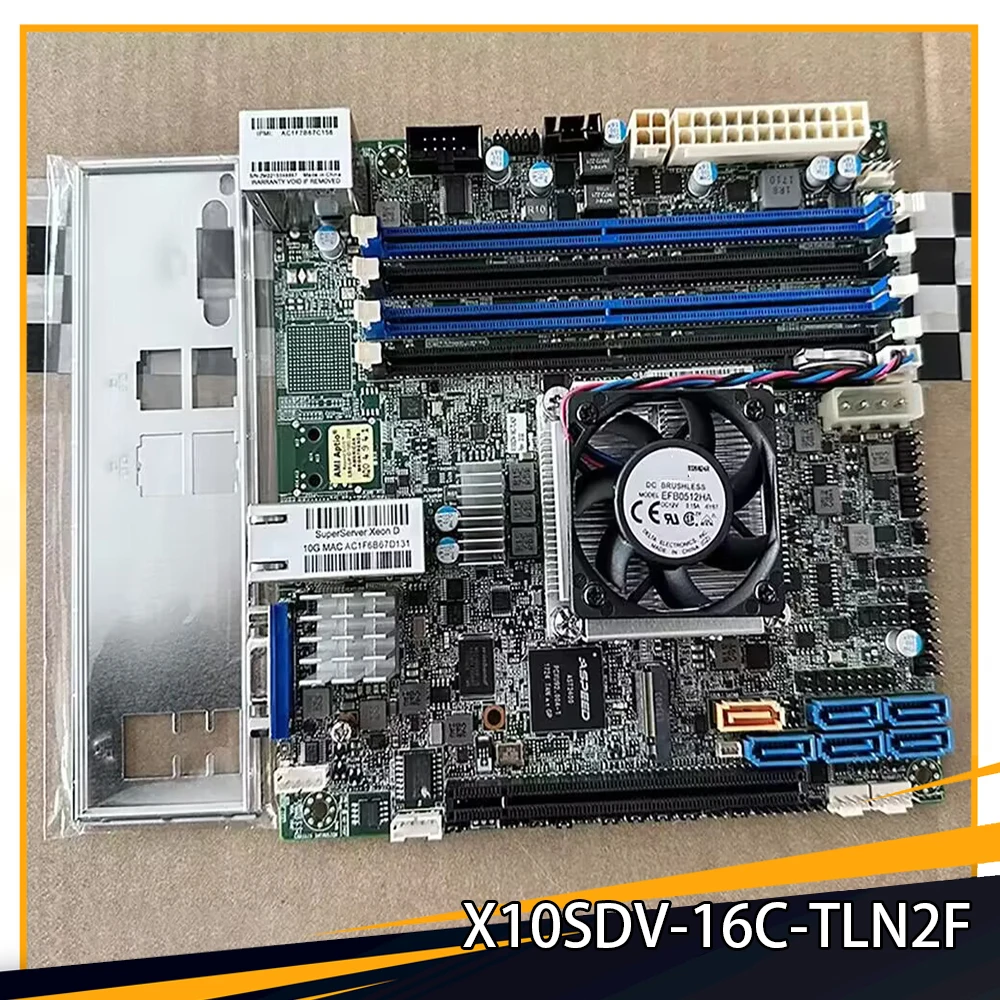 X10SDV-16C-TLN2F ITX DDR4 128GB XEON D1581 NAS Server Motherboard For Supermicro