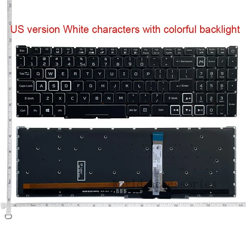 US Backlit keyboard for Acer Night 5 N22C1 N20C1 N20C1 AN515-46-R32U AN515-58-55 1R3 AN515-56