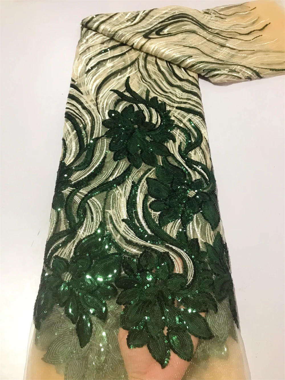 Tecido de Renda Africana Branc - Embroidery Net Dress avaliação e preço