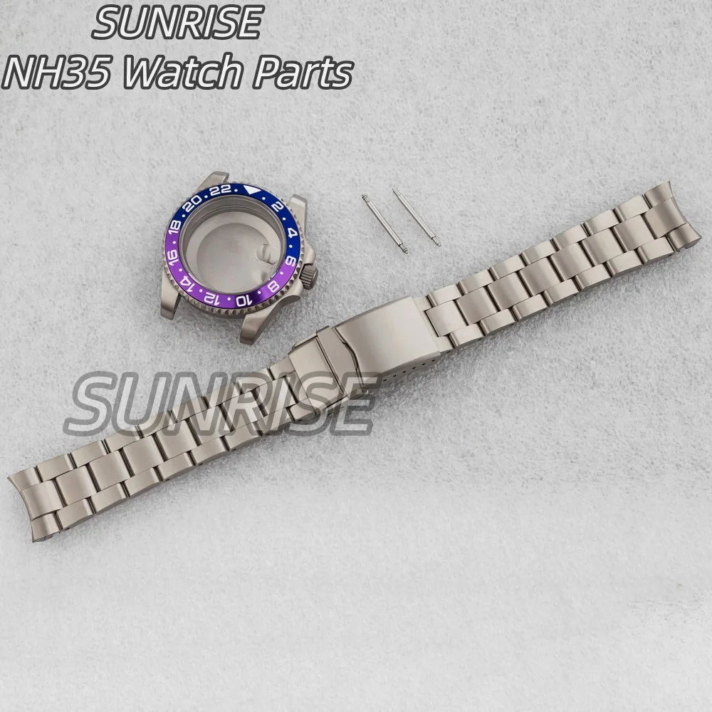 

High Quality 40mm Titanium Dive Watch Case Titanium Watch Strap for NH34 NH35 NH36 ETA 2824 PT5000 Movement Sapphire Glass