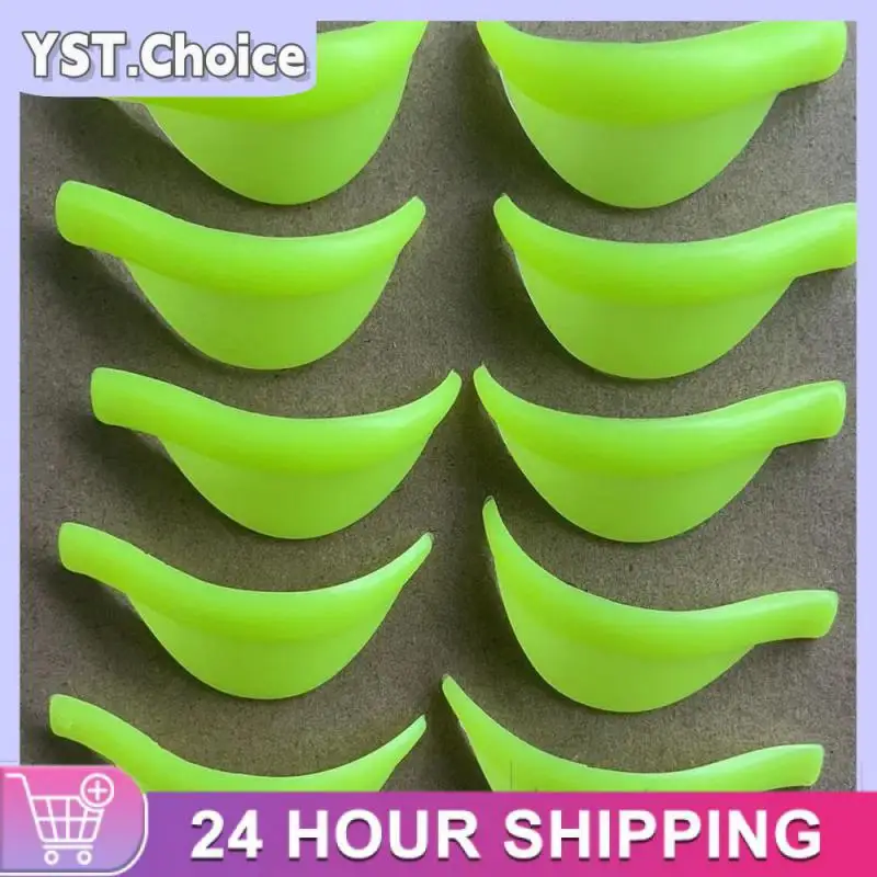 Eyelash Perm Aid Fluorescent Green Soft Silicone Material Reusable Easy To Curl Eyelashes Meet Different Needs Eyelash Spacer