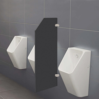 Urinal Partition Round Cone Angle Wall-Mounted Compartment for Toilet Bathroom Privacy