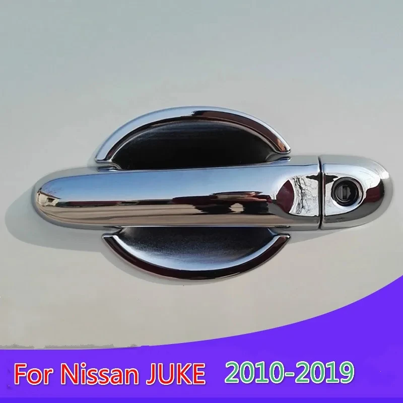 For Nissan Juke 2010 2011 2012 2013 2014 2015 2016 2017-2019  ABS Chrome Door Handle Cover Trims Sticker Car Styling Accessories view 5