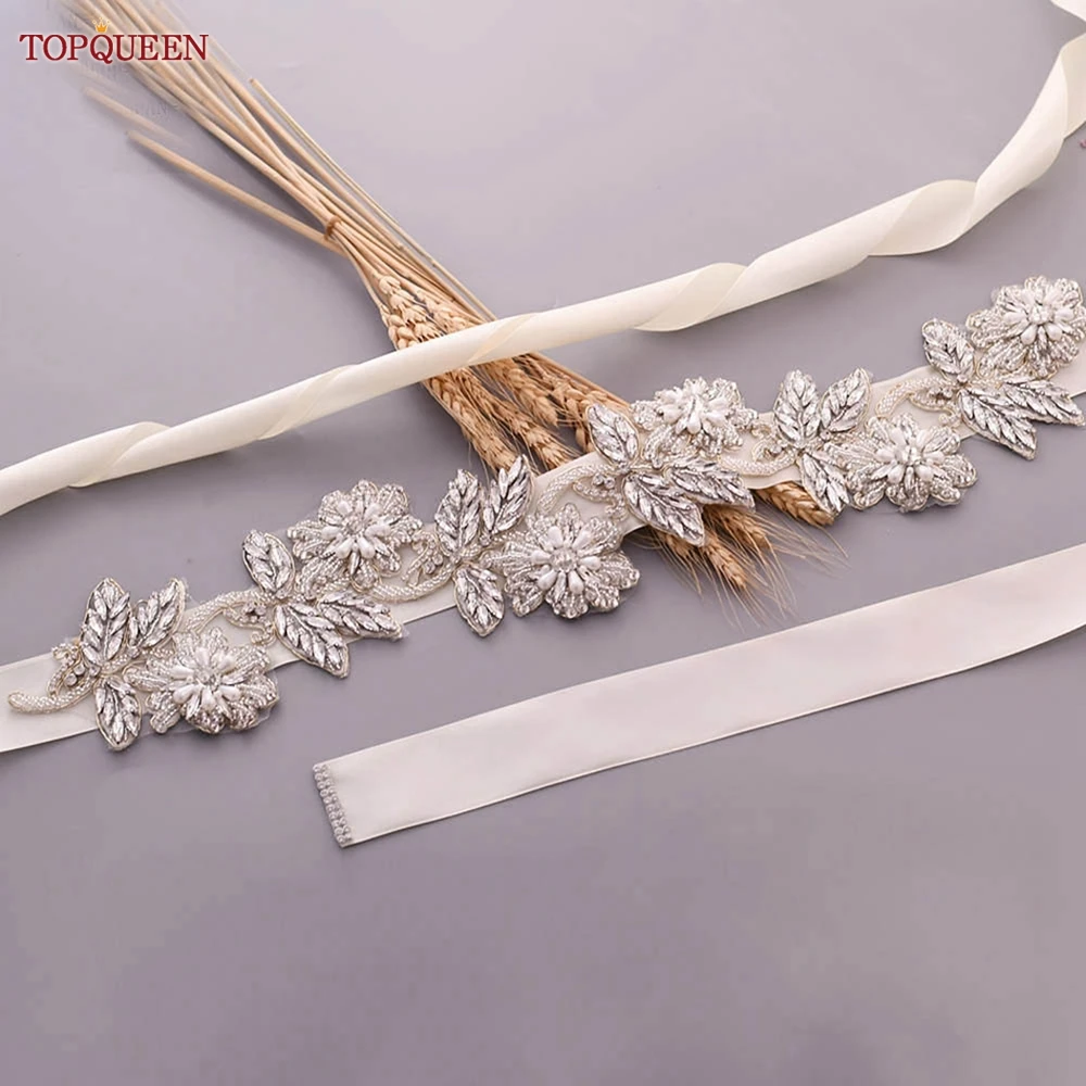 TOPQUEEN S427 Cô Dâu Dây Nữ Ren Dây Plus Kích Thước Skinny Dây Trang Sức Ngọc Dây Cho Form Rộng Phối Pha Lê Cưới Dây