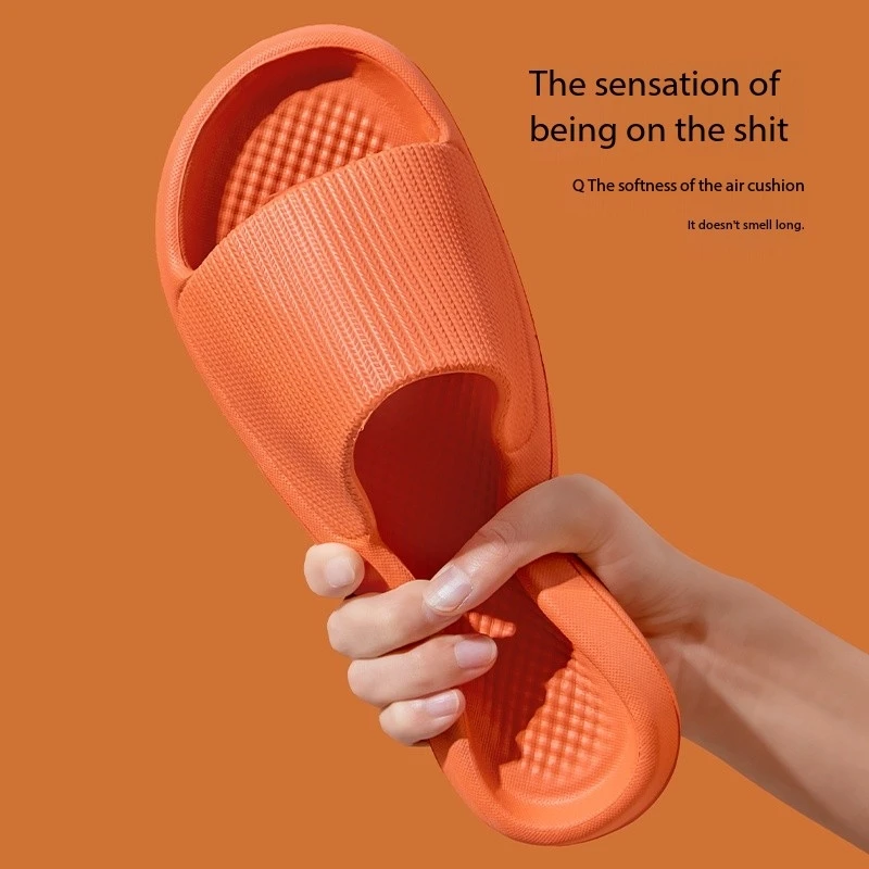 

Новые женские тапочки на мягкой толстой подошве из ЭВА, летняя модная одежда, домашние сандалии, мужская пляжная обувь, нескользящие тапочки