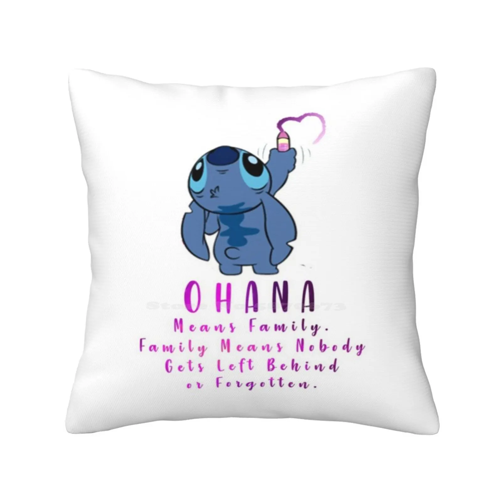 Lilo And Ohana Bedroom Office Hug Pillowcase Lilo Ohana Means Family Nobody Gets Behind Forgotten Left Series Movie Cute