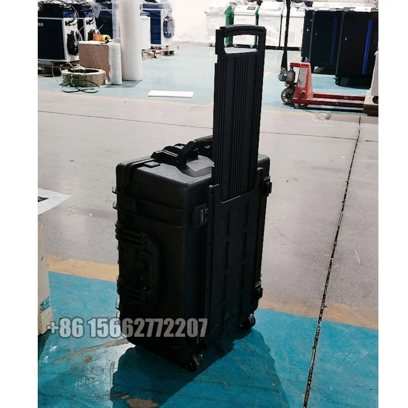 100w Trolley case Mopa Potable Suitcase Pulse Laser Cleaner for Tire Mould Shoes Mould Laser Cleaning Machine