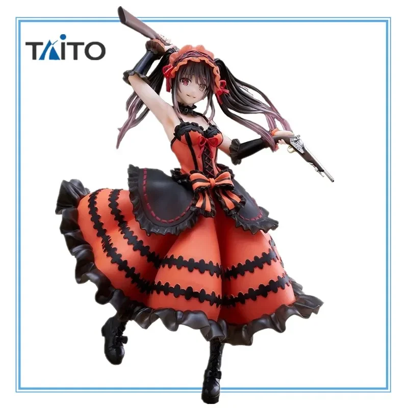 Original Genuine TAITO DATE A LIVE 21cm Tokisaki Kurumi PVC Action Figure Collection Model Toys Children's Ornament Doll