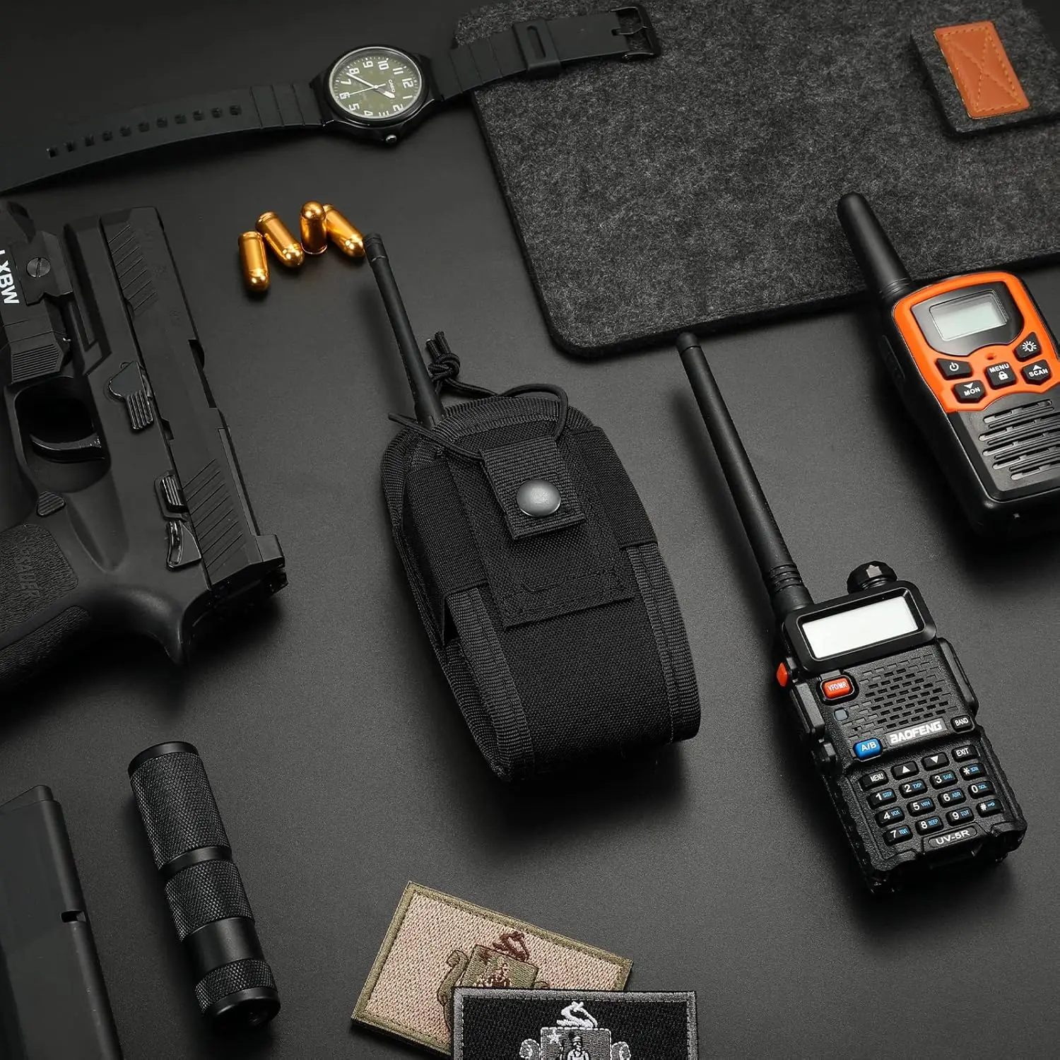 راديو حامل الأكياس راديو الحافظة مول راديو الحقيبة العالمي راديو حالة العسكرية الثقيلة راديو حقيبة للشرطة رجال الاطفاء اثنين #6