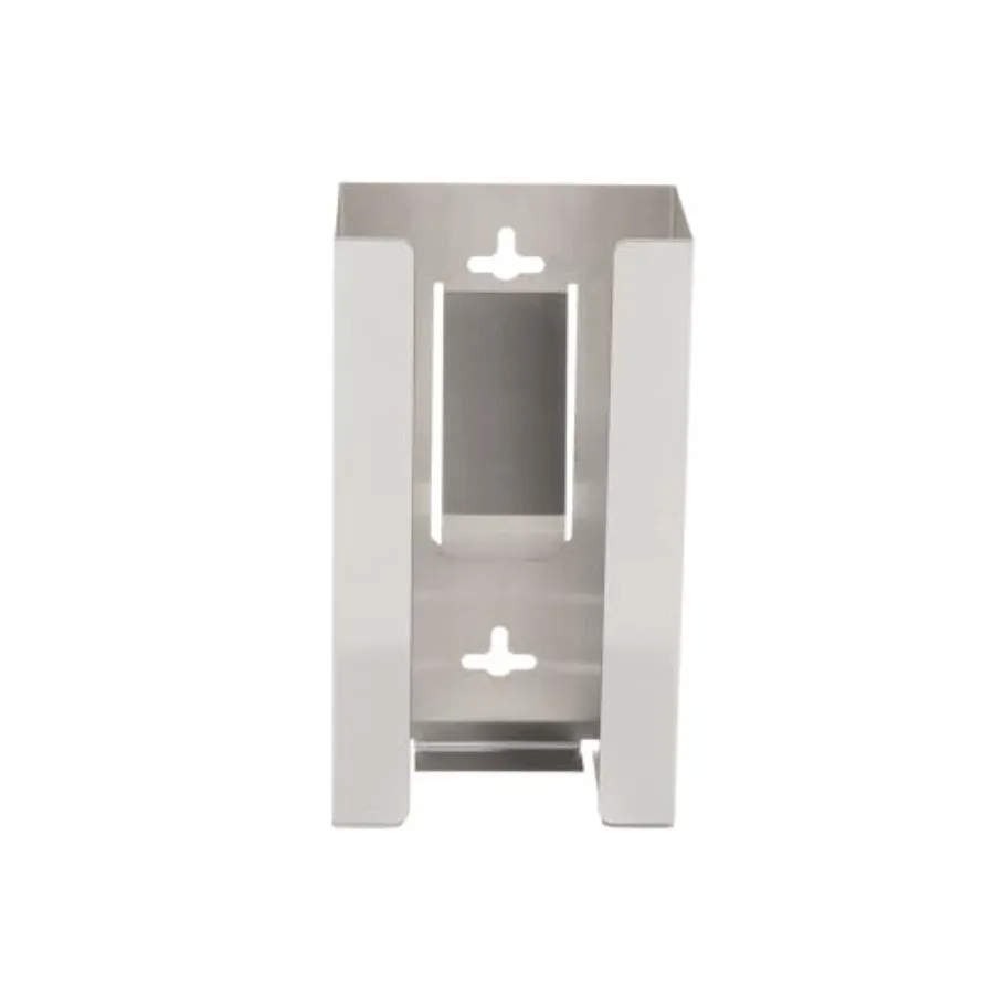 

Single Glove Box Dispenser Stainless Steel Non-Divided Wall Attachment Made in USA 3.80 Inch L x 5.60 Inch W x 9.96 Inch H