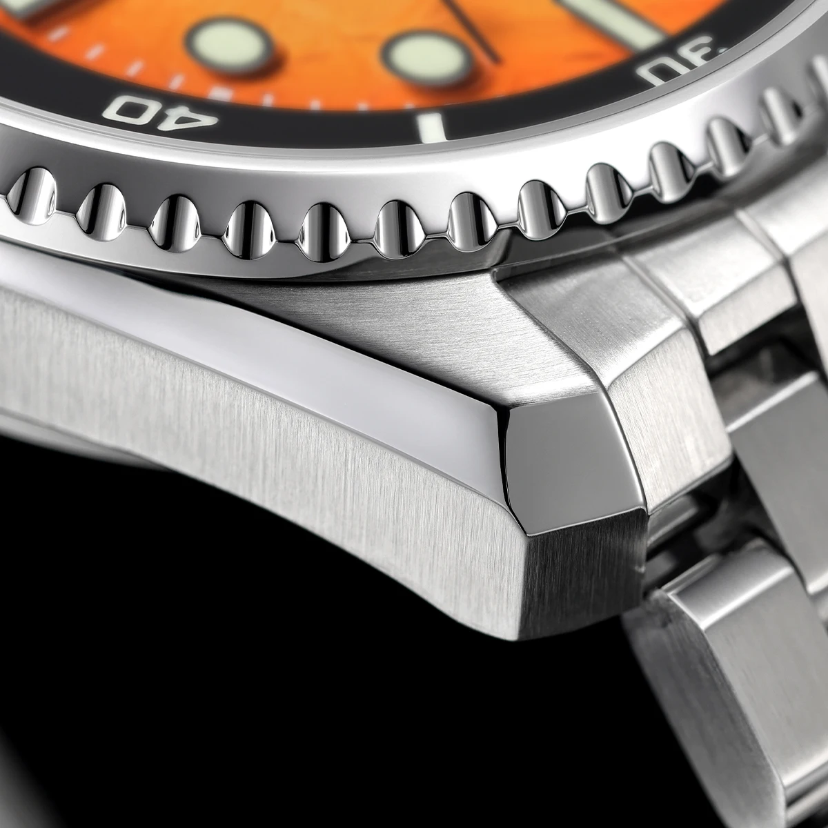 BERNY Automatic Diver Watch for Men Top Luxury Sapphire 316L Steel New Wave Dial 200M Waterproof Mechanical Diving Men's Watches