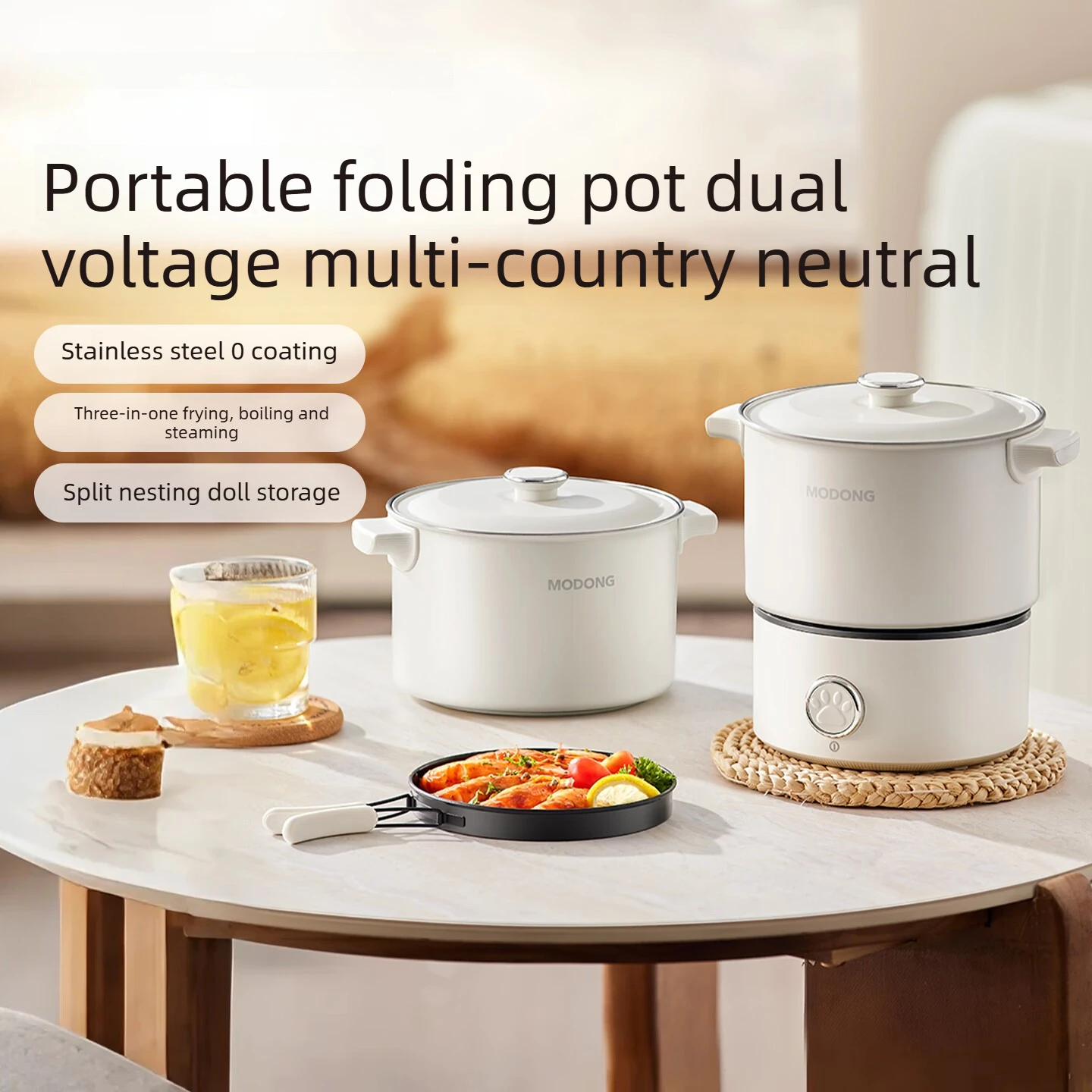 2L Dual Voltage 110V 220V Fold - Hot Pot Portable Dual 评论和价格