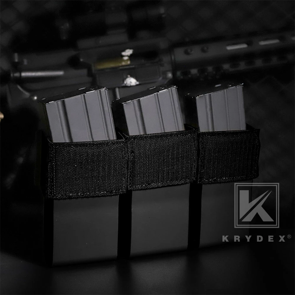 KRYDEX التكتيكية مطاطا 5.56 الثلاثي مزدوج ماج إدراج 7.62 مجلة الحقيبة ل D3CR الصدر تلاعب لوحة الناقل سترة Placard الكنغر