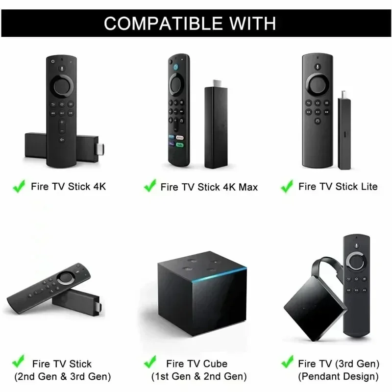 Reemplazo de Control remoto por voz inteligente TV Stick 4K MAX Lite Fire Cube Control remoto inteligente funciona con Alexa para Fire Stick TV 3. a generación