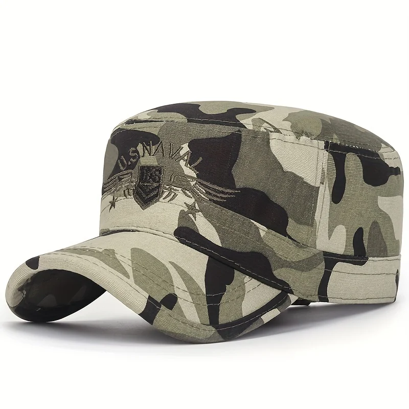 

Men's Hats Camouflage Flat Top Hat Embroidered Caps For Outdoor Gorra Caps For Men gorro cap men Golf cap