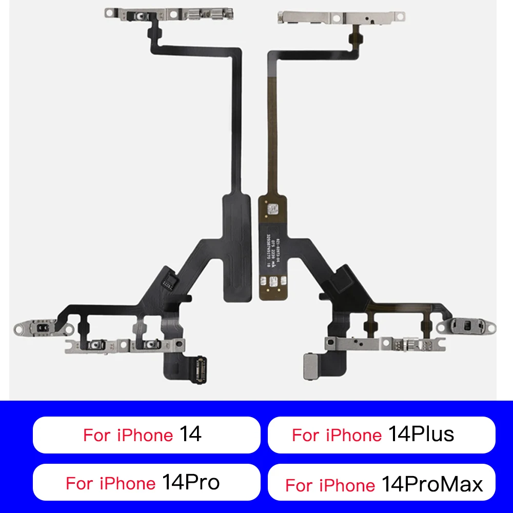 Power Volume Button Flex Cable With Mute Silent Switch  for iPhone 14 Plus Pro Max Replacement Part