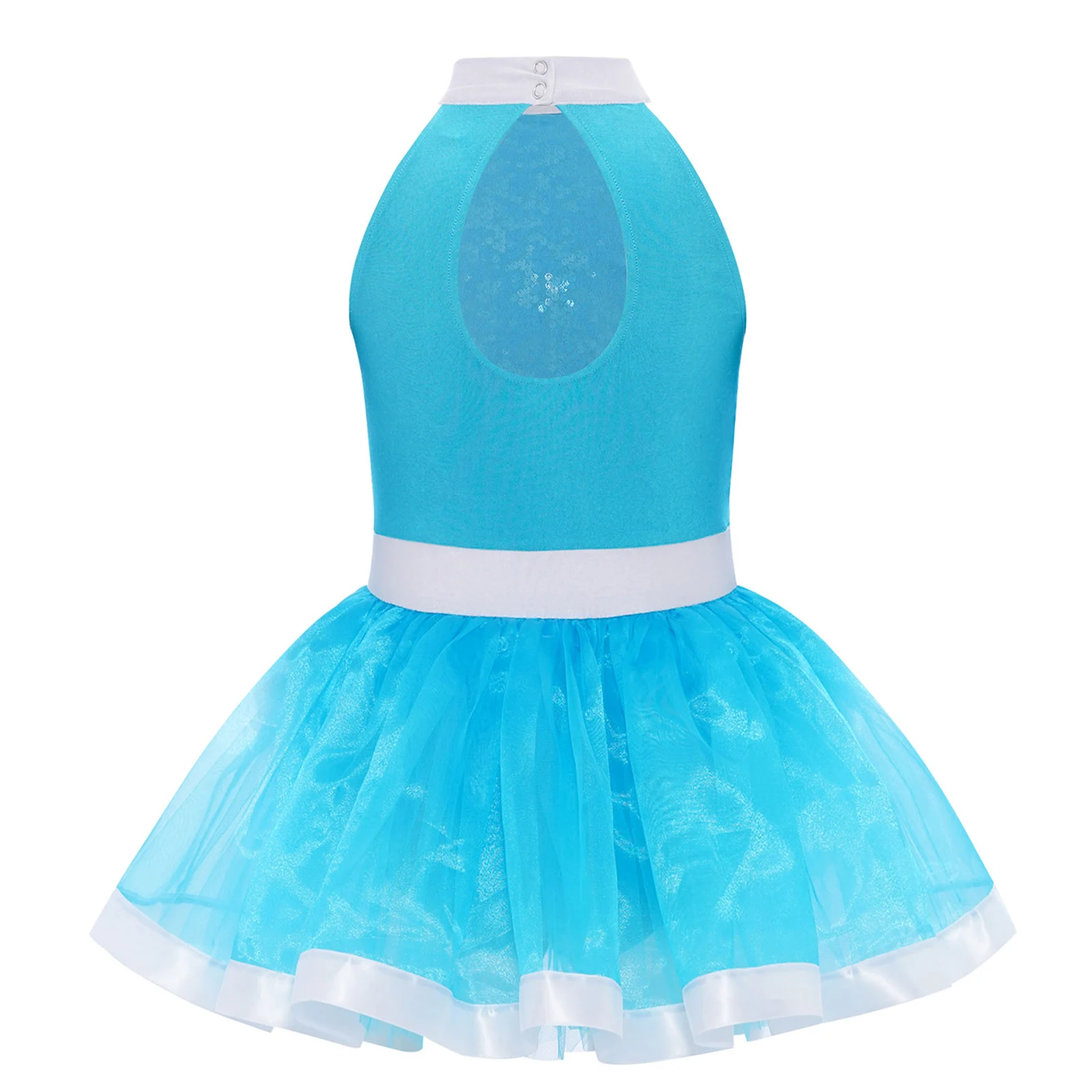 Crianças meninas lantejoulas brilhantes em camadas tule ballet dança vestidos sem mangas recorte volta tutu vestido com cuecas embutidas desempenho