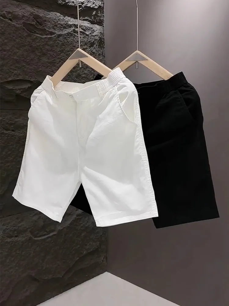

Summer Men's Casual Shorts Thin Straight Tube Beach Five-Point Pants Breathable Comfortable Cotton Blend Polyester Fabric