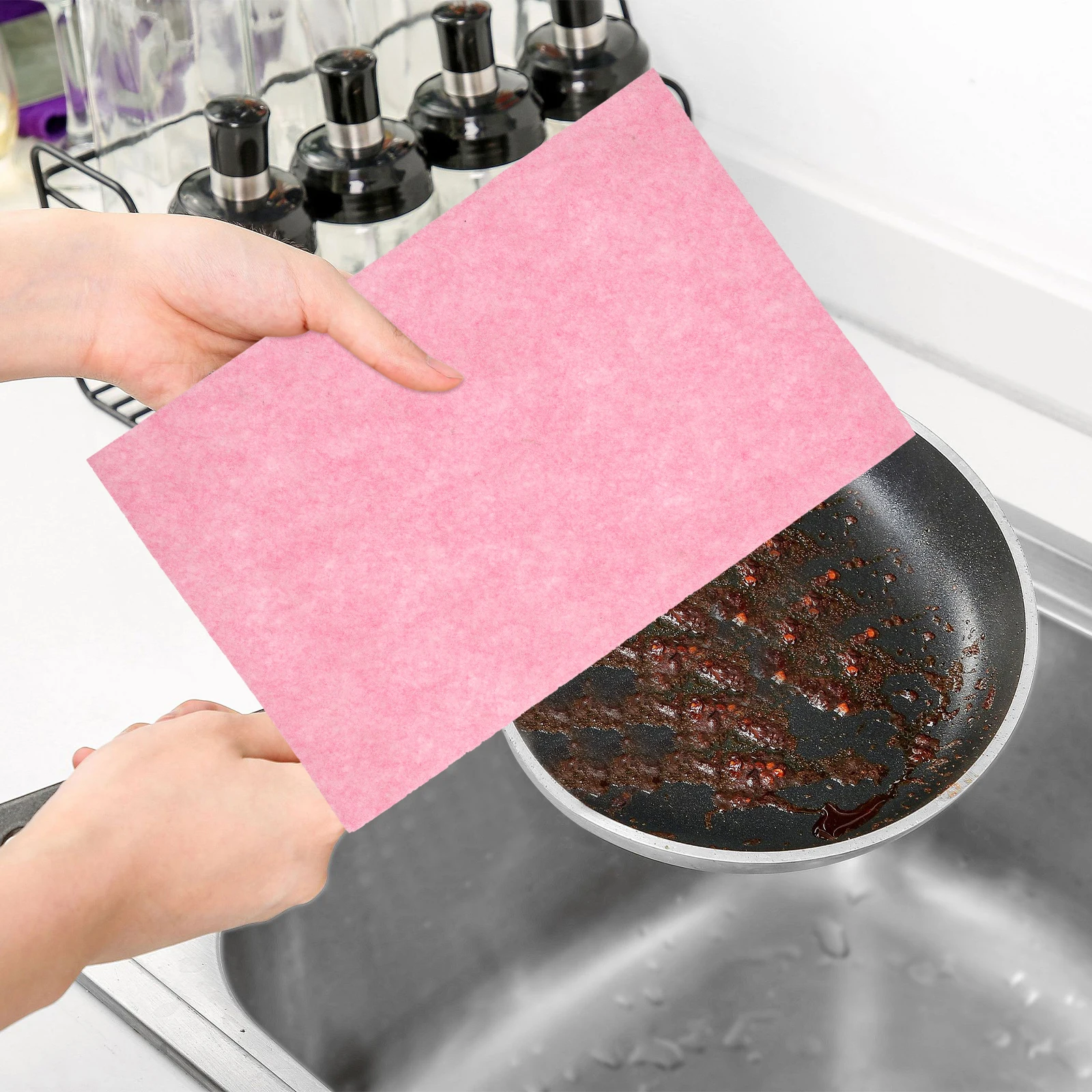 

15Pcs Coconut Shell Dishcloths Set Super Absorbent Nonwoven Kitchen Cloths for Washing Dishes Cleaning Wipes