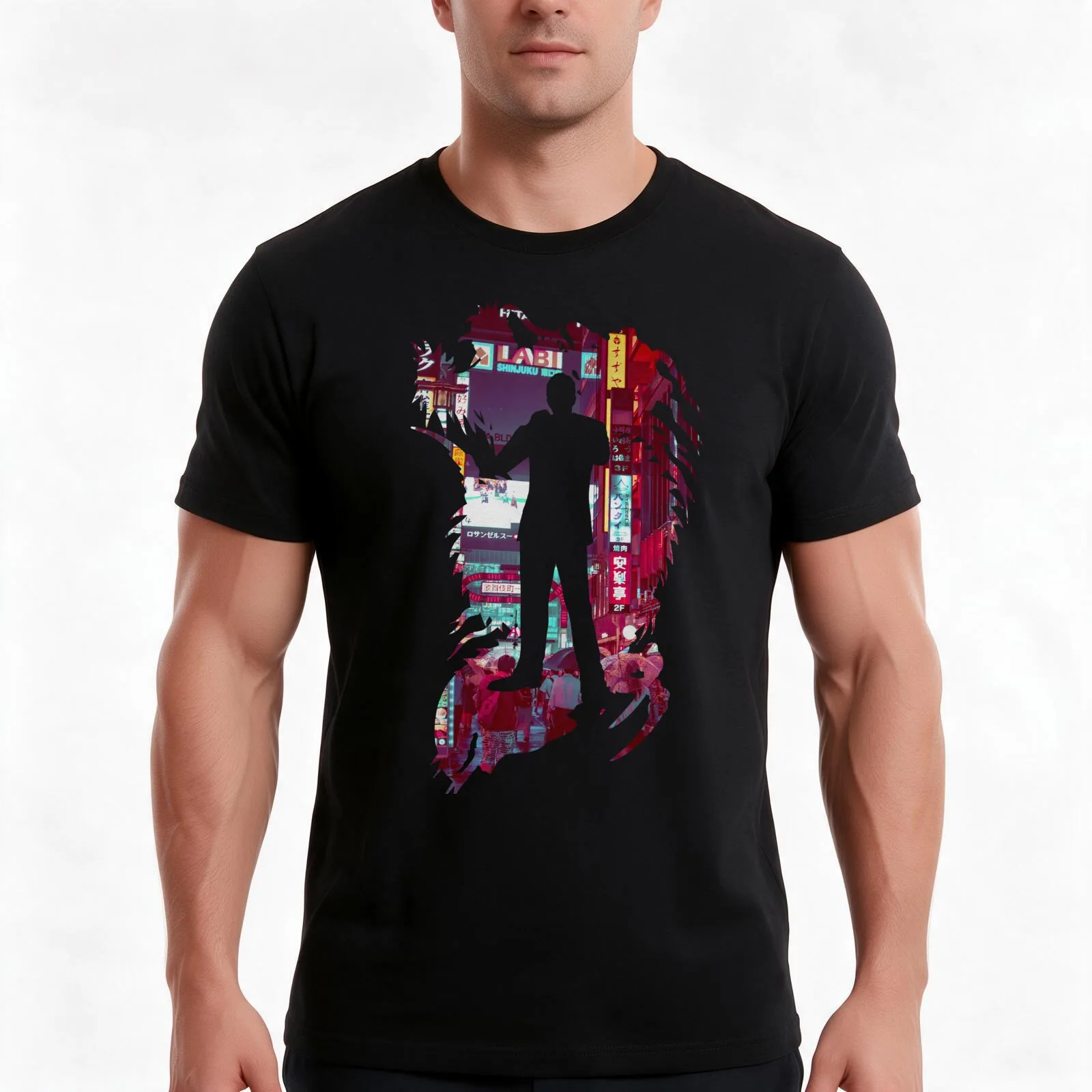 Dragon of dojima T-Shirt, Summer Casual Cotton Tee, Oversized Streetwear Tops, Vintage Graphic Print, Loose Fit Short Sleeve