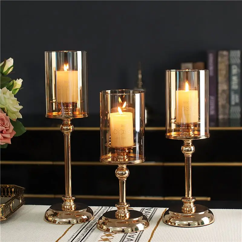 

Nordic Style Light Candle Holder Decoration Romantic Candlelight Dinner Props Home Dining Table Candle Holder Wedding Decoration