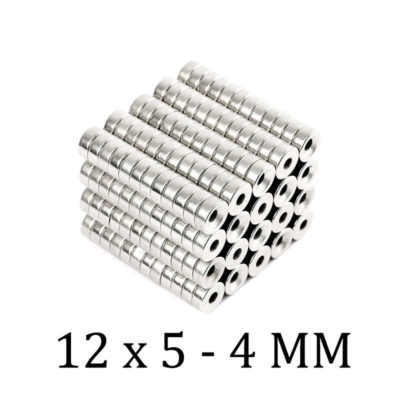 5/10/15/20/25 Pcs N52 Round Neodymium Magnet 12x5-4mm Countersunk Hole Rare Earth Fridge Magnet Permanent Magnetic imanes Disc