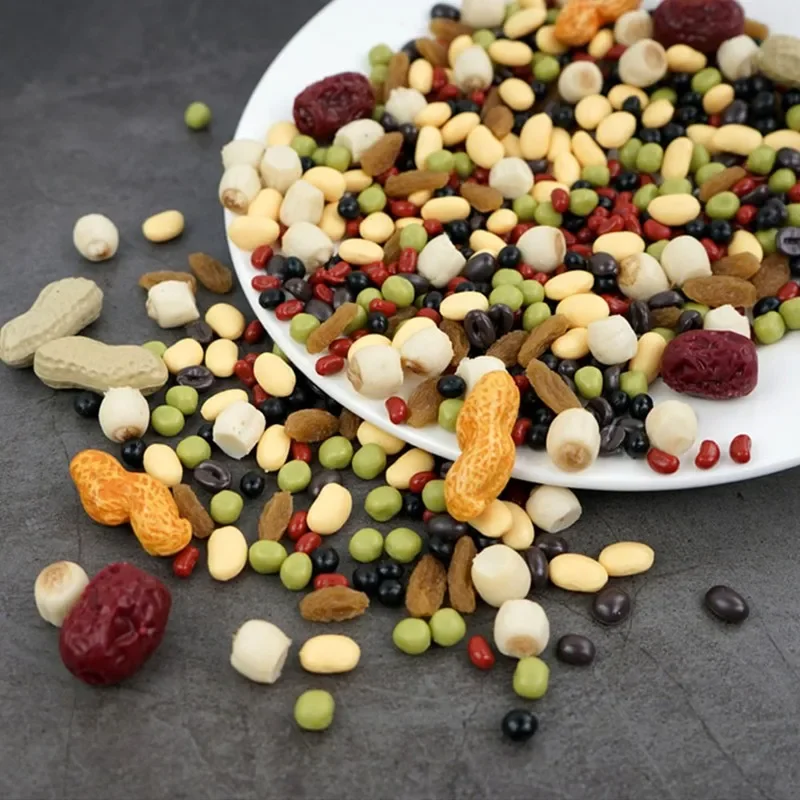 محاكاة الغذاء الدعائم الاصطناعي لوتس البذور الكاجو الجوز الزبيب القمح الأرز الفاصوليا التمور الحمراء الكشمش الفول السوداني الذرة نموذج 100 جرام/وحدة