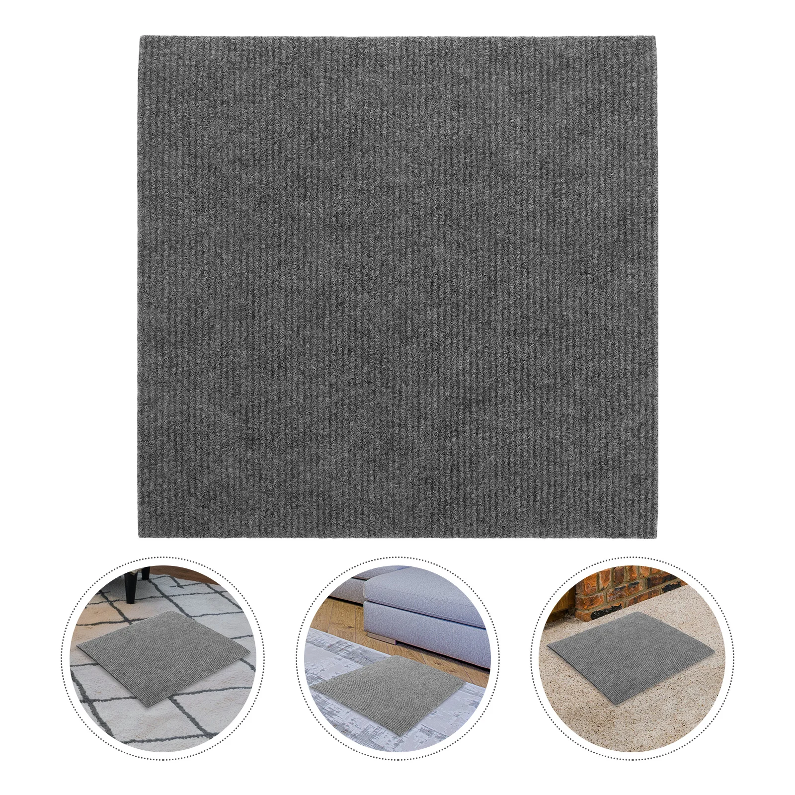

10Pcs Self Adhesive Carpet Squares Non Slip Floor Tiles Peel Stick Easy Install for Office Living Room Bedroom Decor