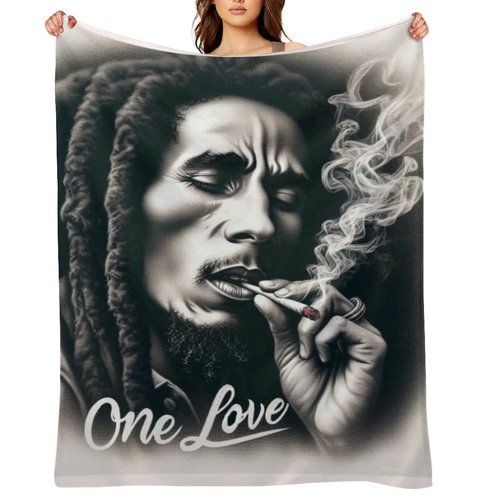 

BOB MARLEY Throw Blanket bed plaid Cute Plaid Luxury Designer Blankets