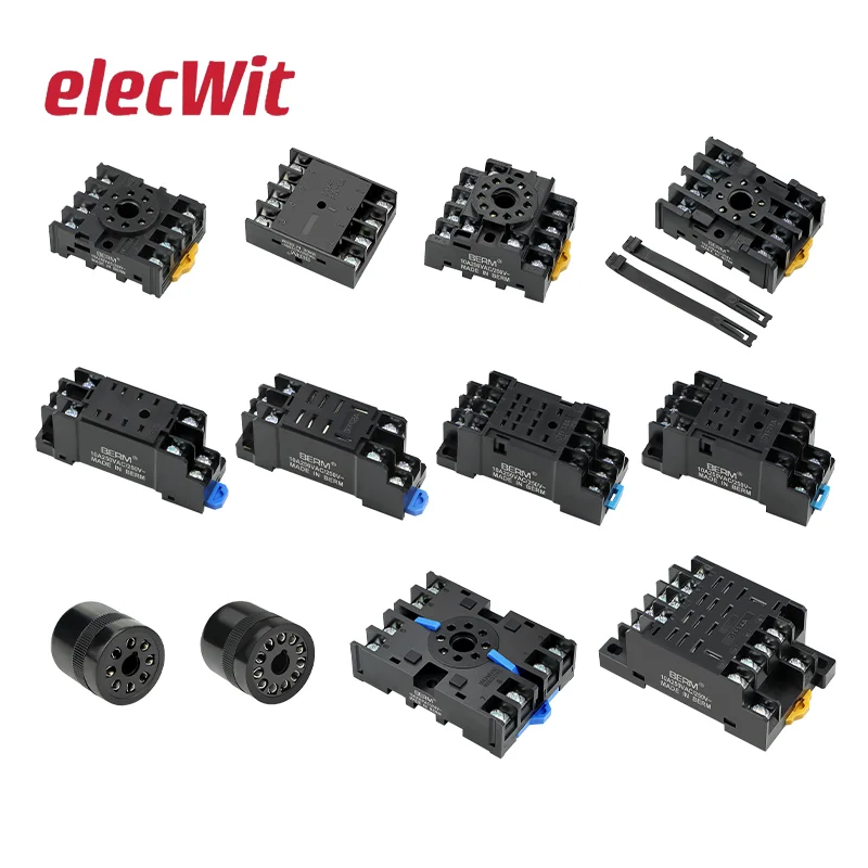 High Quality PYF08A PTF08A 8-hole Relay Base Small Intermediate Relay Socket 8-pin 11 Pin 14 Pin