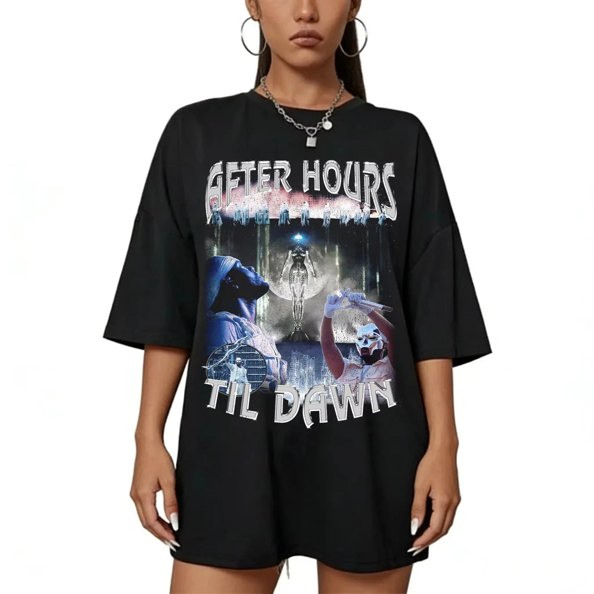 Hot The Weeknd 2026 After Hours Til Dawn World Tour Cotton Short Sleeves T-shirt Gift for Fans Unisex R&B Style Tee Women Tops