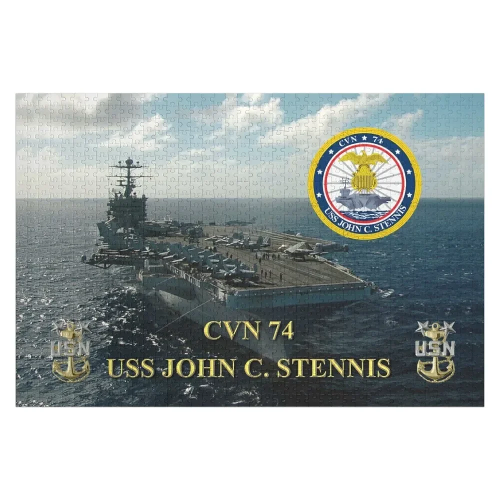 

CVN-74 USS John C. Stennis Jigsaw Puzzle Wooden Compositions For Children Diorama Accessories Photo Iq Puzzle