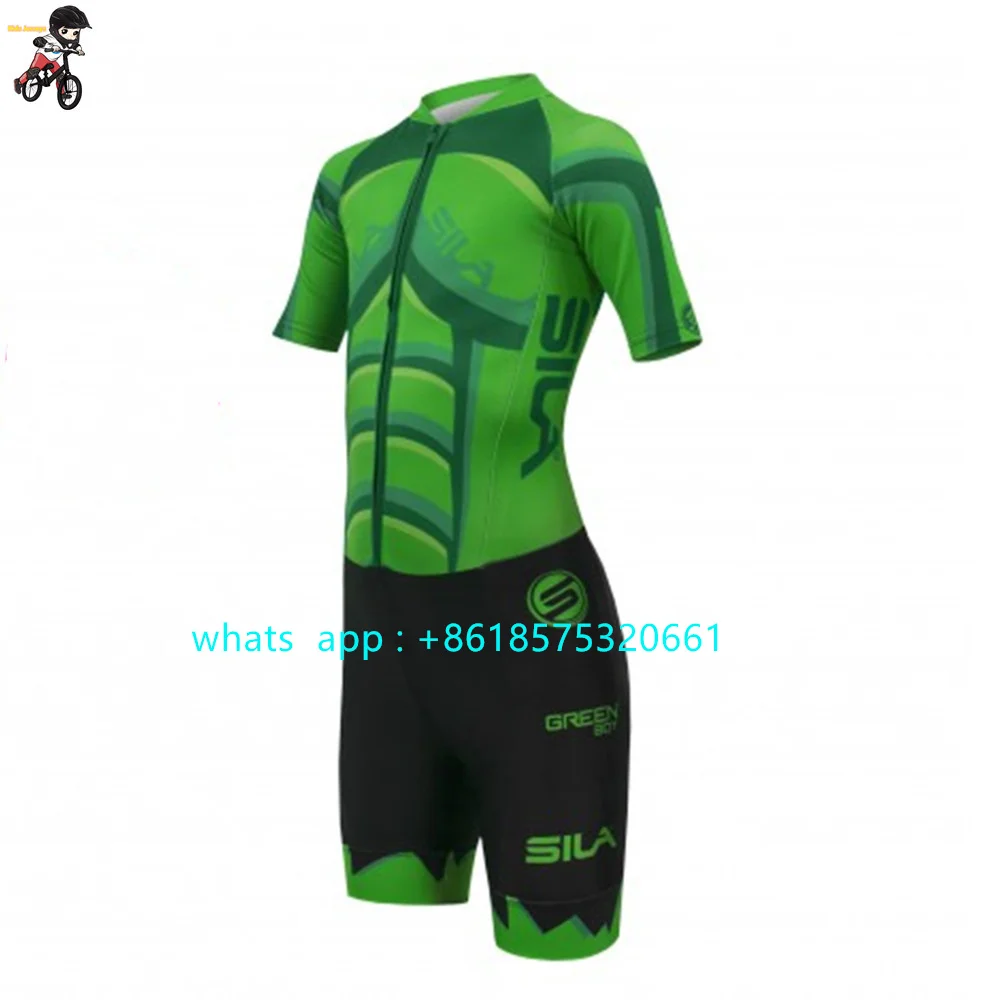 Sila Child Skating Short Sleeve Speed Skating Suit Kids Practice Training Inline Speed Skating Triathlon Race Clothing New 2023