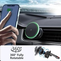 Universal 15W Magnetic Wireless Car Charger Air Outlet Dashboard Adjustable 360 degrees Car Phone Holder