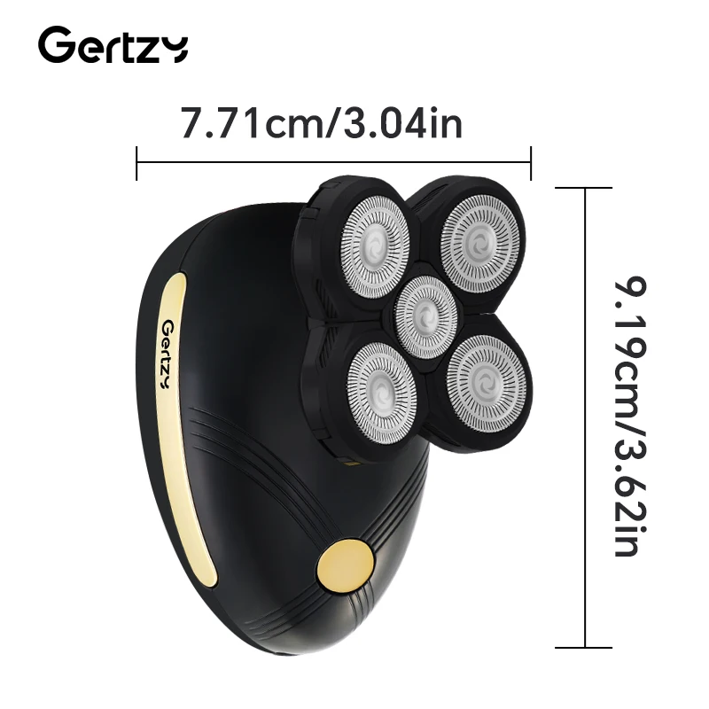 5-in-1 elektrisch scheerapparaat voor heren met 5 roterende mesjes, opladen via USB, multifunctionele persoonlijke schoonheidsset