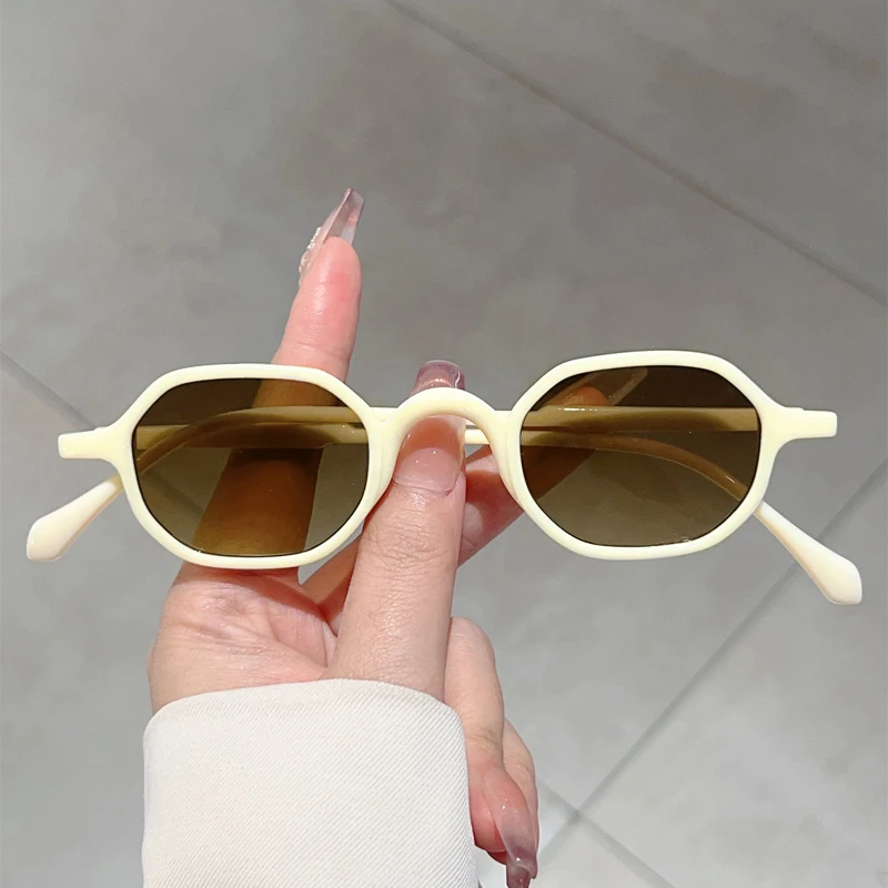 KAMMPT Vintage Ovale Zonnebril Mannen Mode Multi-color Outdoor Shades Vrouwen Trendy Retro Koreaanse Stijl Casual Decor Zonnebril