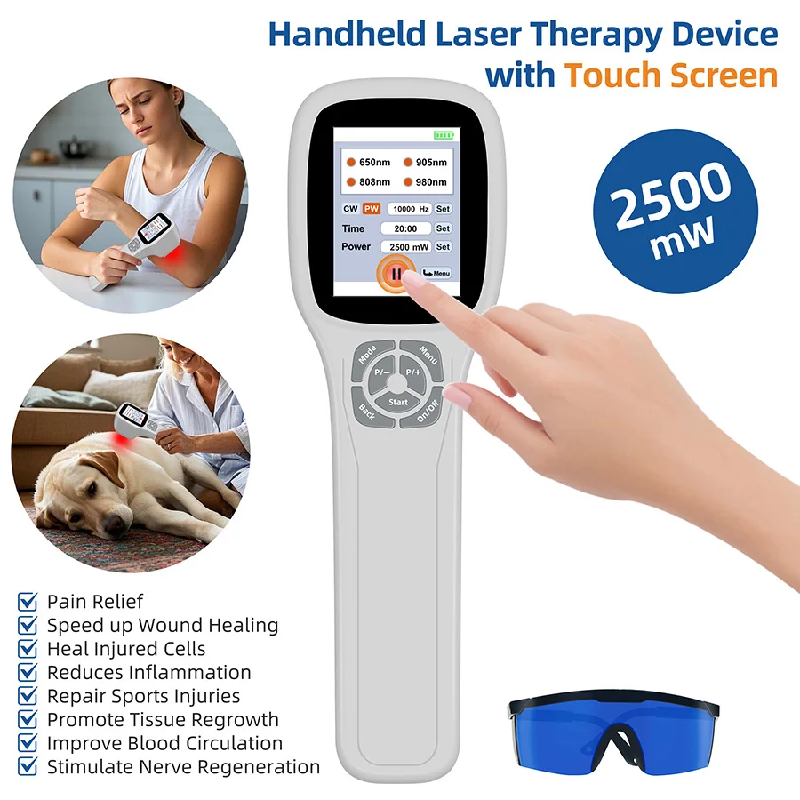 

2026 Pain Laser Red Light Therapy Hand Held Medical Laser Equipments Period Pain Relief Device with 2.5W 980nm 905nm 808nm 650nm