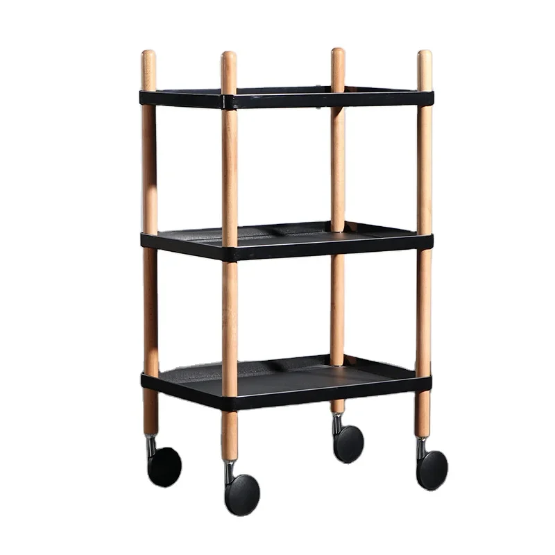 

Wholesale Factory Furniture Modern Moving Service Wood Frame Plastic 2 3 Tier Kitchen Trolley with Wheels