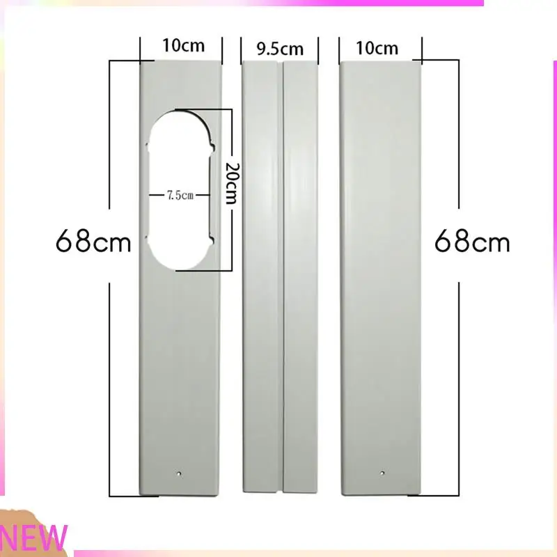 B15C 3PCS 에어컨 예비 부품에 대 한 조정 가능한 휴대용 창 키트 플레이트 에어컨 창 Attachment-68CM