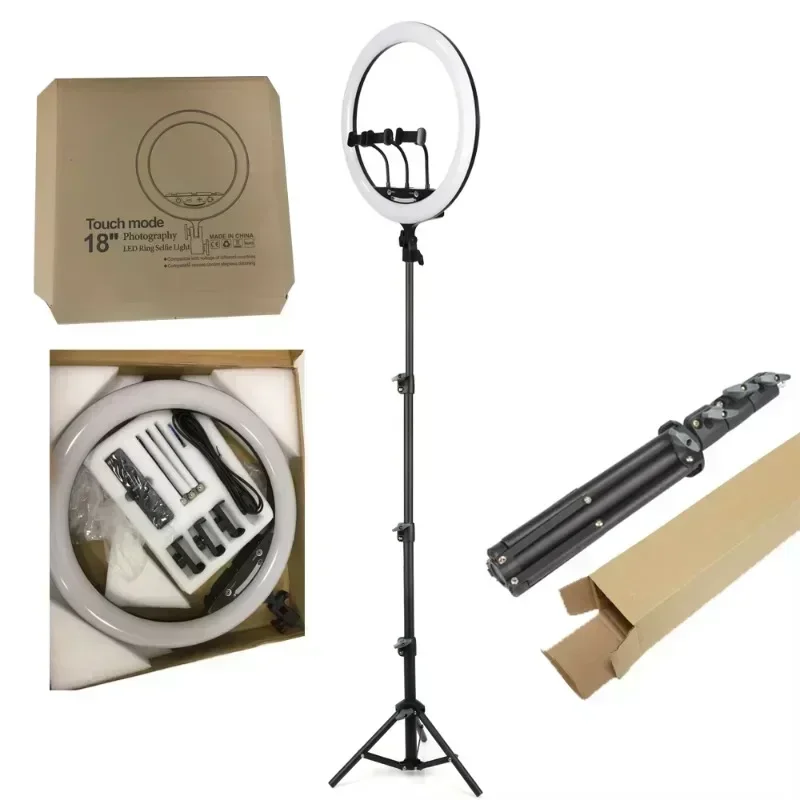 Custom 10Inch 12Inch 14Inch 18Inch Rgb Led Circle Photography Selfie Ring Light With 0.6M 1.3M 1.7M 2.1M Tripod Stand