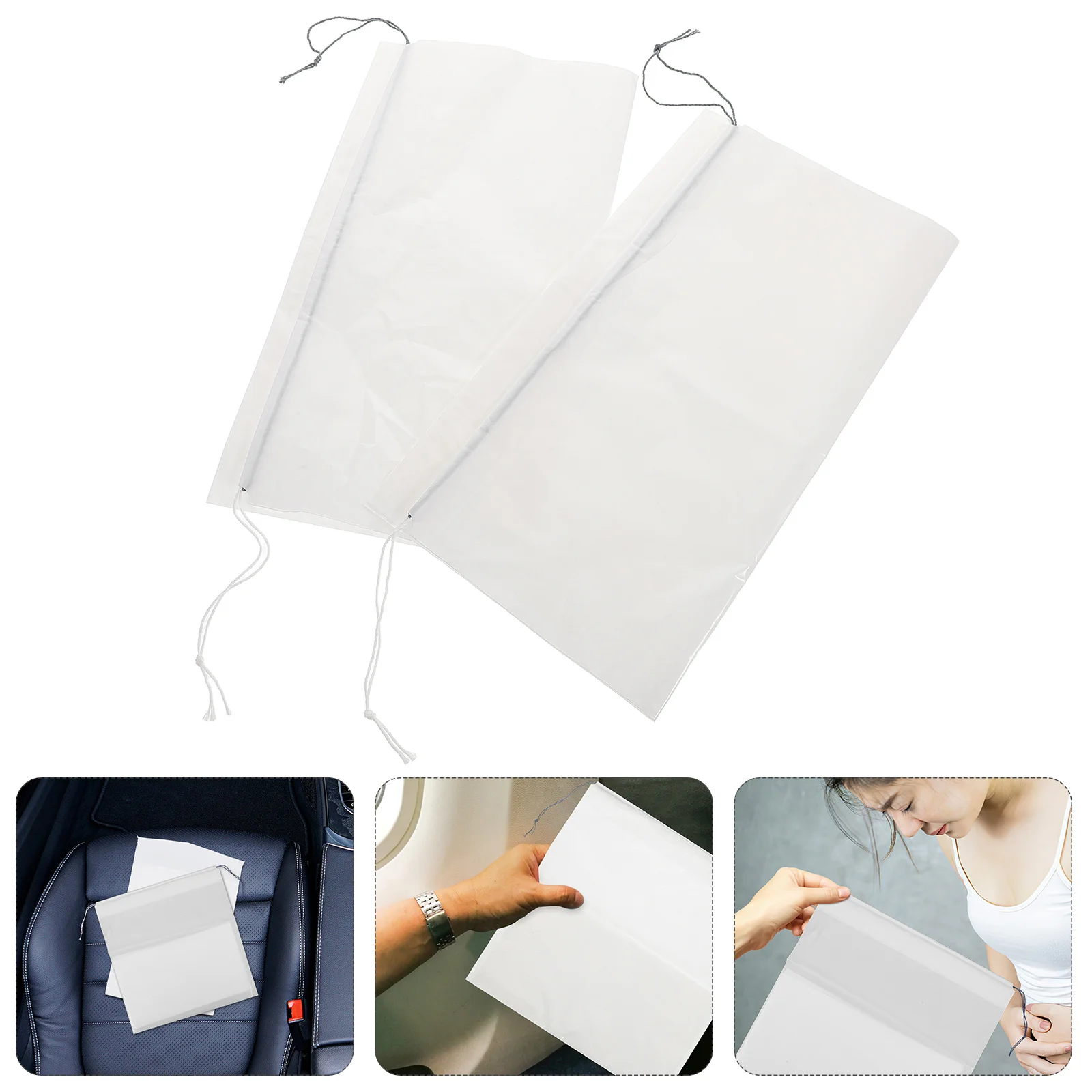 

10Pcs Disposable Emesis Bags Large Capacity Motion Sickness Barf Bags for Car Pregnant Women Patients Travel Airplane Boat