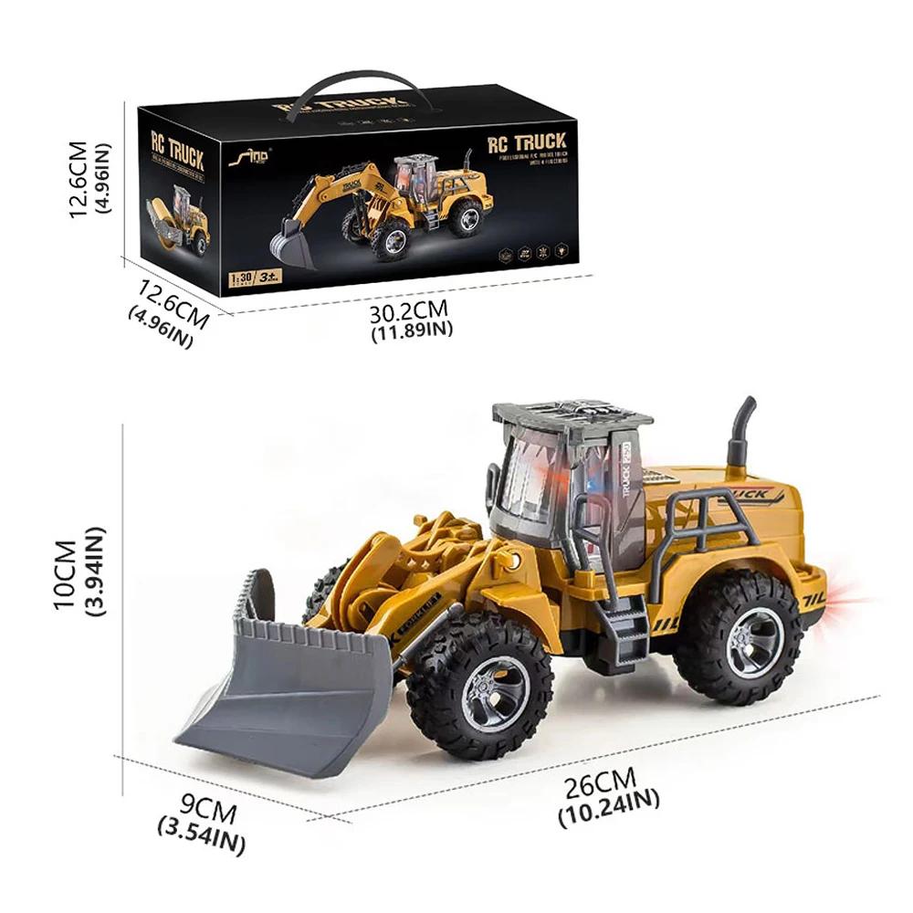 Remote Control Engineering Vehicle Charging Simulation Excavator Soil Drilling Machine Boy Electric Set Toy