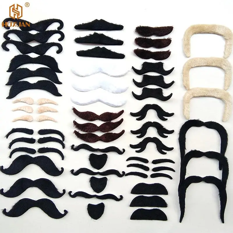 Creative Funny Costume Mustache Pirate Party Halloween Cosplay Fake Mustach Beard Novelty Party Supplies