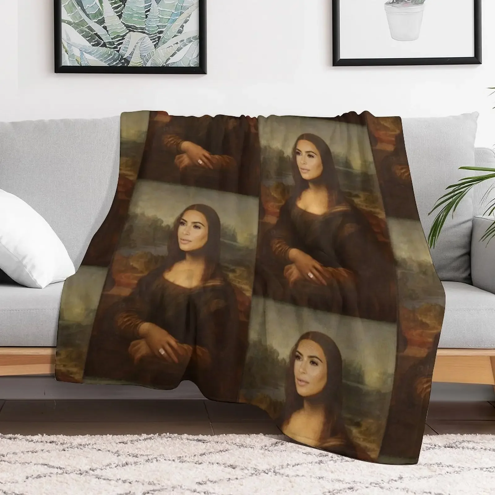 Kim K. Lisa Throw Blanket Soft Plush Plaid Decorative Throw Weighted Blankets