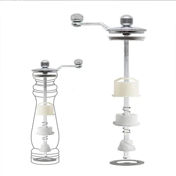 Juego de molino de sal y pimienta de 6, 8, 10 pulgadas, molinillo de pimienta, núcleo de molienda de cerámica con varilla de aluminio, accesorios DIY, mango de manivela de Metal