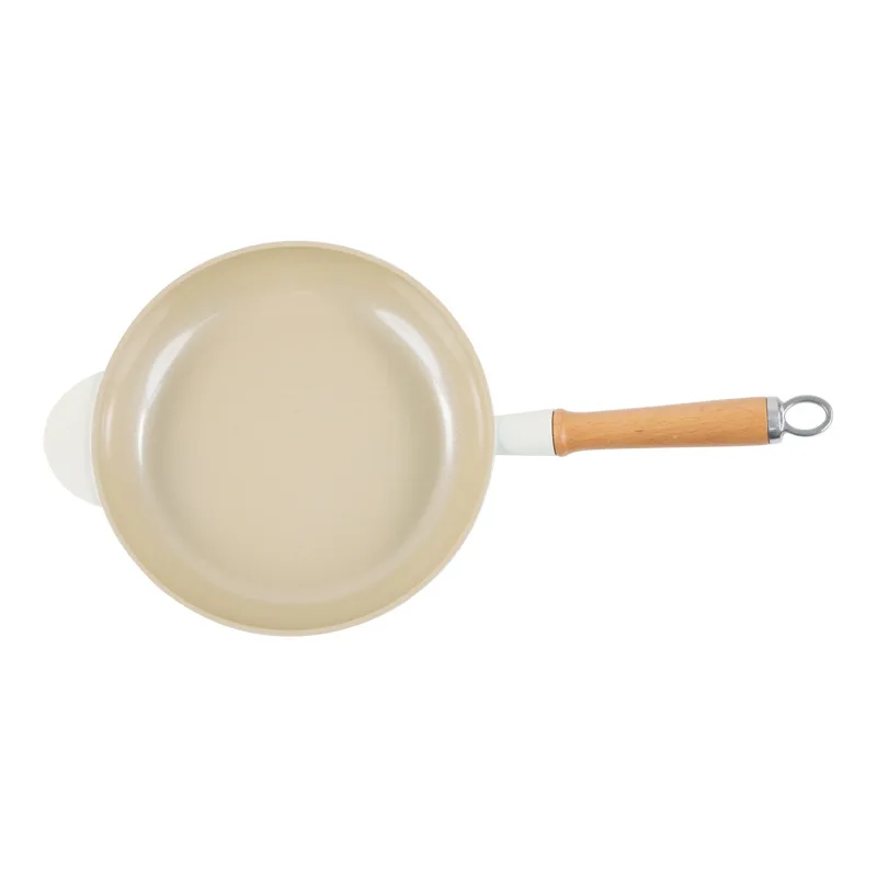 

DSA household frying pan wooden handle non-stick fried egg steak frying pan gift pan household universal
