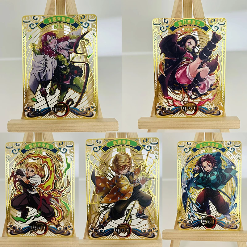 Demon Slayer Metal Card Kamado Tanjirou Kanroji Mitsuri Rengoku Kyoujurou Anime Characters Game Collection Boys Birthday Gifts