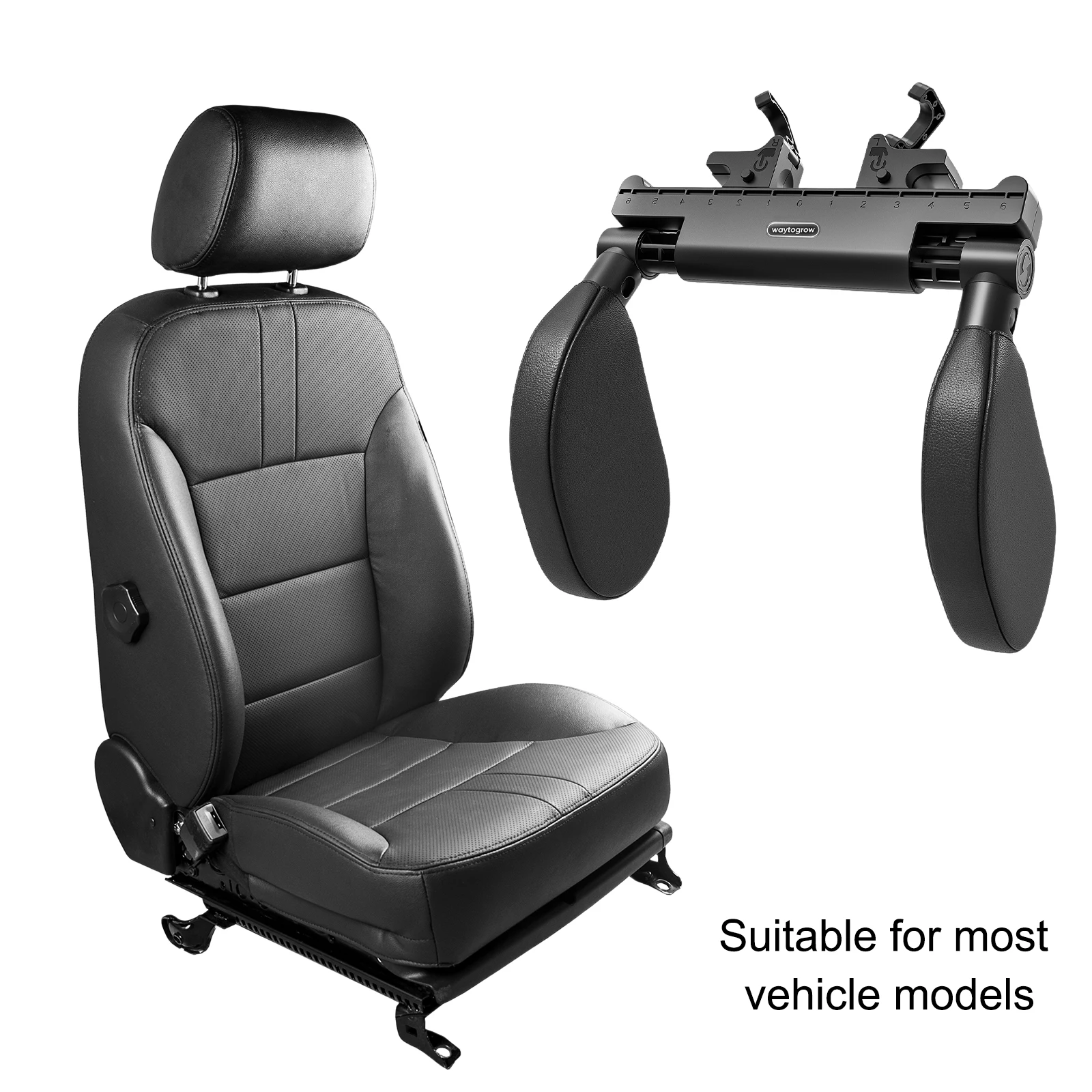 

Neck Support Pillow 180 Adjustable Memory Foam Road Pal Headrest Car Neck Pillow Only Suitable for Car Seat Headrest with Poles
