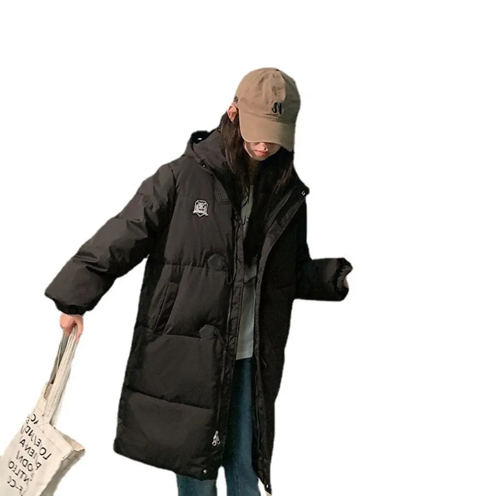 

Women's Mid-Length Over-the-Knee Cotton-Padded Jacket Loose Slimming Warm Coat Fashionable Winter Outerwear
